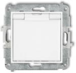 Karlik Elektrotechnik IGPB-1zp ICON Apta&scaron;kams atsparus lizdo mechanizmas su įžeminimu 2P+Z (baltas atvartas, srovės kelio sklendės) baltas IGPB-1zp