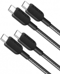 Anker Fast Charging Kabelis Anker310 60W 3A USB-C to USB-C Kabelis 90cm (2 Pack)