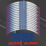 SUZUKI GSX-R600 motociklo ratlankių lipdukų rinkinys