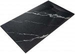 Stačiakampis du&scaron;o padėklas Besco Vexo Marble Juodas, 120 x 90 cm