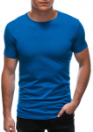 Blue men's plain t-shirt s1683 - mėlynas