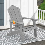 Promotions Adirondack Kėdė, 105&deg; Ergonomi&scaron;kas Pasvirimas, Pilka