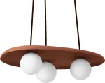 Pakabinamas &scaron;viestuvas CLAY NEST, 3xG9, rudas