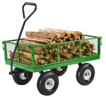Vevor Plieninis sodo vežimėlis 408 kg talpos