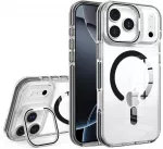Oem Originalus &bdquo;iPhone 16 PRO MAX&ldquo; dėklas, suderinamas su &bdquo;MagSafe&ldquo; ir juodas lę&scaron;iais.