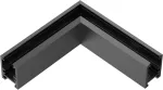 Pavir&scaron;inio magnetinės sistemos ZAMBELIS MAGNETIC 6MM bėgelio horizontalus kampinis sujungimas, 24V, juodas, 25232