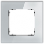 Karlik Elektrotechnik 15-12-IRSK-1 ICON Universalus viengubas kvadratinis rėmas - stiklo efektas (rėmas: pilkas dugnas: juodas) 15-12-IRSK-1