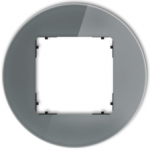 Karlik Elektrotechnik 28-12-IRSO-1 ICON Universalus vienas apvalus rėmas - stiklo efektas (rėmas: grafito dugnas: juodas) 28-12-IRSO-1