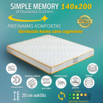 Meb Podrez Simple Memory dvipusis čiužinys dydis 140