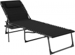Aosom Gultas gultas 60x190x31 cm juoda, sulankstoma