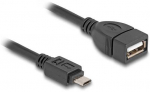 DELOCK USB 2.0 OTG Kabelis Typ Micro-B Stecker zu Typ-A Buchse 11cm