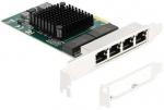Delock PCI Express x1 Netzwerkkarte Gigabit LAN 4 x RJ45 BCM