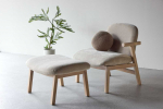 Sofa Venture Design Fotelis ir pakojis, smėlio spalvos