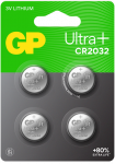 Gpgp Batteries GP - &bdquo;Ultra Plus&ldquo; ličio elemento baterijos CR2032, 3 V - 4 vnt. pakuotėje