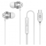 Forever ausinės su laidu EP-02 į ausis įki&scaron;amos USB-C balta