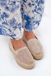 Espadrilės moterims smėlio spalvos su platforma