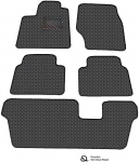 Eko odos kilimėliai QuiltyMats SEAT ALHAMBRA 2010-2020m. (6v., I, II ir III eilės) (Juoda / pilkos siūlės)