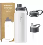 Wessper B3 THERMOSTEEL plieno termosas termosas su keičiamu kandikliu termo butelis 1l