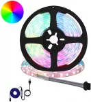 LED juosta 12 vnt. Juoda ir permatoma Varis ir plastikas