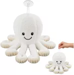 Lean Toys Pliu&scaron;inis a&scaron;tuonkojis su siurbtuku ir tampriais čiuptuvais, baltas, 16 &times; 10 &times; 10 cm