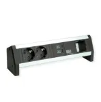 Maitinimo juosta Bachmann Desk su 2 apsaugotais USB tipo A ir C lizdais, USB įkroviklis 22 W, 1xABD GST18