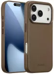 Dėklas Accezz MagSafe odinis galinis dangtelis, skirtas iPhone 17 Pro &ndash; kavos ruda