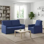 Sofa Sofos komplektas 2 vnt. Policijos mėlyna Aksomas