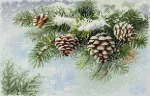 MP Studia Siuvinėjimo kryželiu rinkinys &bdquo;Apsnigta &scaron;aka&ldquo; 18&times;26 cm