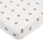 Meyco Baby medvilninė jersey paklodė su guma 60 &times; 120 cm, Bear Multicolor