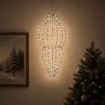 &Scaron;viečiantis kalėdinis dekoras 320 LED &Scaron;alta balta