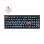 DĖMESIO! PAŽEISTA PAKUOTĖ! Keychron V5 Max Wireless Belaidė Žaidimų Klaviatūra | Carbon Juodas, Gateron Jupiter Raudona