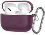 Dėklas TECH-PROTECT SILICONE HOOK APPLE AIRPODS PRO 3 BURGUNDY