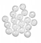 MIC Perliniai karoliukai, Abs plastikas, blizgūs, apvalūs, balti, 12 mm, 25 g ~ 25 vnt.