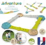 Smoby - nuotykių balanso trasa su 4 strypais ir 4 laipteliais (neslystantys), surenkami individualiai, vaikams nuo 2 metų