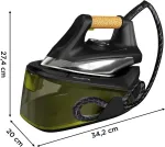 Garų puodas Rowenta Vr7360 Easy Steam garų generatoriaus lygintuvas 2400 W 110 V modernaus stiliaus 3,13 kg tekstilės priežiūrai