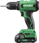 Hikoki Ds18da akumuliatorinis gręžtuvas (18 V, Li-ion, 50 Nm, 20 lygių sukimo momento reguliavimas, Led, transportavimo dėkle, su 2 x 2,0 Ah akumuliatoriais ir įkrovikliu)