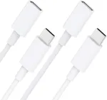 Stouchi 2 vnt. Usb C ilgiklis, skirtas magsafe įkrovikliui, type c ilgiklis ki&scaron;tukui/lizdui 9v 3a, skirtas mag safe 480mbit/s duomenų perdavimui, suderinamas su magsafe įkrovikliu iphone 16/15 1.8m baltas