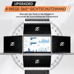 Mamol 360&deg; privatumo ekranas 13.3 colių ne&scaron;iojamam kompiuteriui 16:9, nuimama privatumo plėvelė, anti-mėlynos &scaron;viesos anti-glare privatumo ekrano apsauga, skirta Lenovo Hp Dell Acer Asus Thinkpad Envy Xps