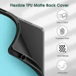 Fintie dėklas su ra&scaron;iklio laikikliu, skirtas Lenovo Tab M11 (tb330) 11 colių 2024, mink&scaron;tas Tpu galinis apsauginis dėklas su dokumentų skyreliais ir daugia kampų, netinka Lenovo Tab P11 11 colių, turkio spalvos