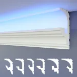 Heximo Led 2in1 lubų apdailos juosta ap&scaron;vietimo profilis - 1,7m Hled-6