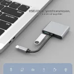 Usb-c 4-in-1 stotelė: 4k Dual Hdmi, Usb 3.0, Pd