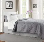 Elegant Comfort prabangus, mink&scaron;tas ir jaukus 4 dalių patalynės komplektas 1500 Premium Hotel Quality mikropluo&scaron;to dygsniuotas dizainas ant paklodės ir pagalvių užvalkalų, atsparus rauk&scaron;lėms, Full