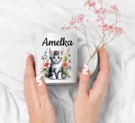 Puodelis su pagalvėle katė katės kačiukai bet koks vardas