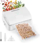 Mini vakuuminis sandariklis, Homekane vakuuminis sandariklis, rankinis vakuuminis sandariklis įkraunamas, mini folijos sandariklis su įmontuotu pjaustytuvu, 5-in-1 automatinis maisto sandariklis užkandžių plastikiniams mai&scaron;eliams