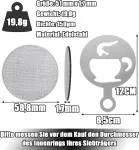 Qzkjqdd Puck Screen 58 mm, kavos priedai su traukimo forma, portafiltro priedai, 1,7 mm storio, 150 &mu;m 316 nerūdijantis plienas, daugkartinio naudojimo, tikslus maltos kavos užpildymas, nerūdijantis, skirtas 58 mm