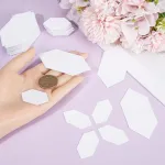 Gorgecraft 200 vienetų 2 stilių &scaron;e&scaron;iakampiai popieriniai &scaron;ablonai, skirti siuvinėjimui, daugkartinio naudojimo rankų darbo balti angli&scaron;ki popieriniai trafaretas, skirtas siuvinėjimui, siuvimui, "pasidaryk pats" lopiniams
