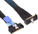 Cablecc mini cool edge io mcio kampu pci-e 5.0 pci-e slimline sas 8i 74 kontaktų jungtis į 74 kontaktų mcio jungtį, 35 cm