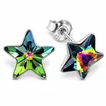 Diamond Sky Jewelry Sidabriniai auskarai &bdquo;Star (Vitrail Medium)&ldquo; su Swarovski&reg; kristalais