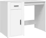 Ra&scaron;omasis stalas, baltos spalvos, 100x49x75cm, apdirbta mediena