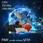1attack.de 1m - 5 vnt. - Cat6 Ethernet Lan kabelis Rj45 - baltas - didelės spartos tinklo kabelis transliacijai, žaidimams, televizoriui ir kompiuteriui - stabilus ir patvarus - puikiai tinka namų tinklui ir biurui